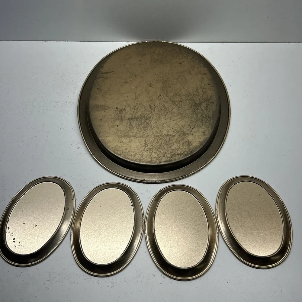 Vintage‎ Pepsi-Cola Advertising Tray Set 1 Large 4 Small Soda Collectible